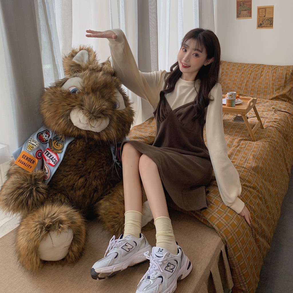 [Mã FASHIONCBSD121 giảm 15% tối đa 30K đơn 99K] Đầm giả hai mảnh dạng xẻ tà tay dài thời trang Hàn Quốc nữ tính | BigBuy360 - bigbuy360.vn