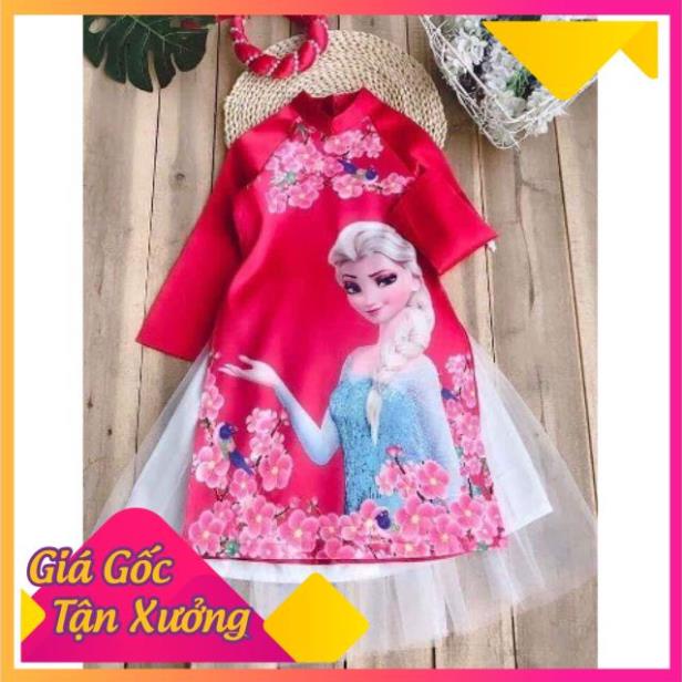 Hàng Siệu Xịn -  Áo dài cách tân nữ hoàng elsa cho bé