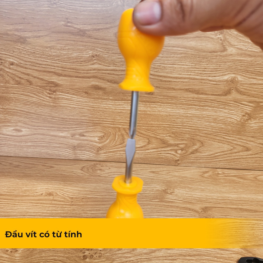 Bộ 2 Tua Vít Tolsen 20734 Ngắn Đầu Vít Có Từ Tính - Vua Đồ Nghề