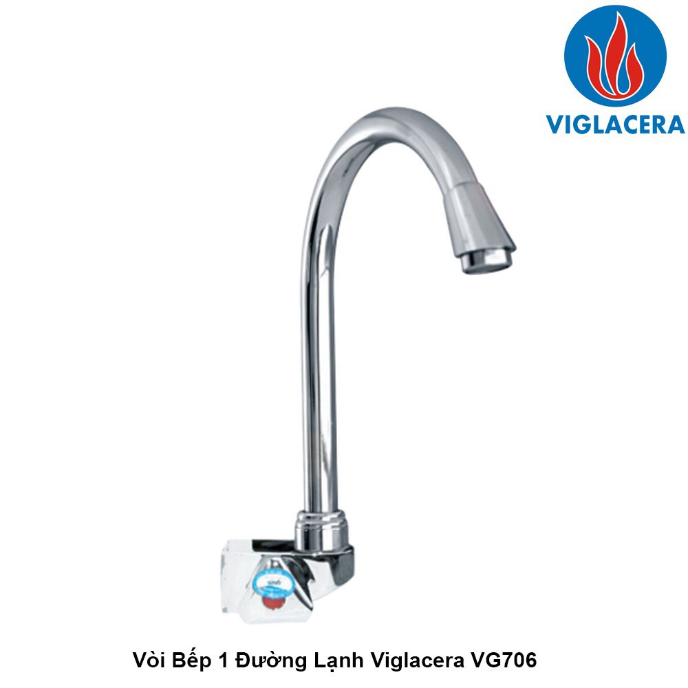 Vòi rửa bát 1 đường nước lạnh Viglacera VG706 găn tường