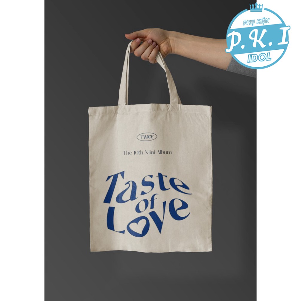 Túi ToTe In Hình Logo &quot;Taste Of Love&quot; - Album comeback của TWICE - QUÀ TẶNG K-POP