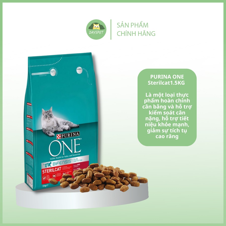 PURINA ONE Sterilcat thức ăn hạt khô cao cấp vị thịt bò cho mèo Dayspet