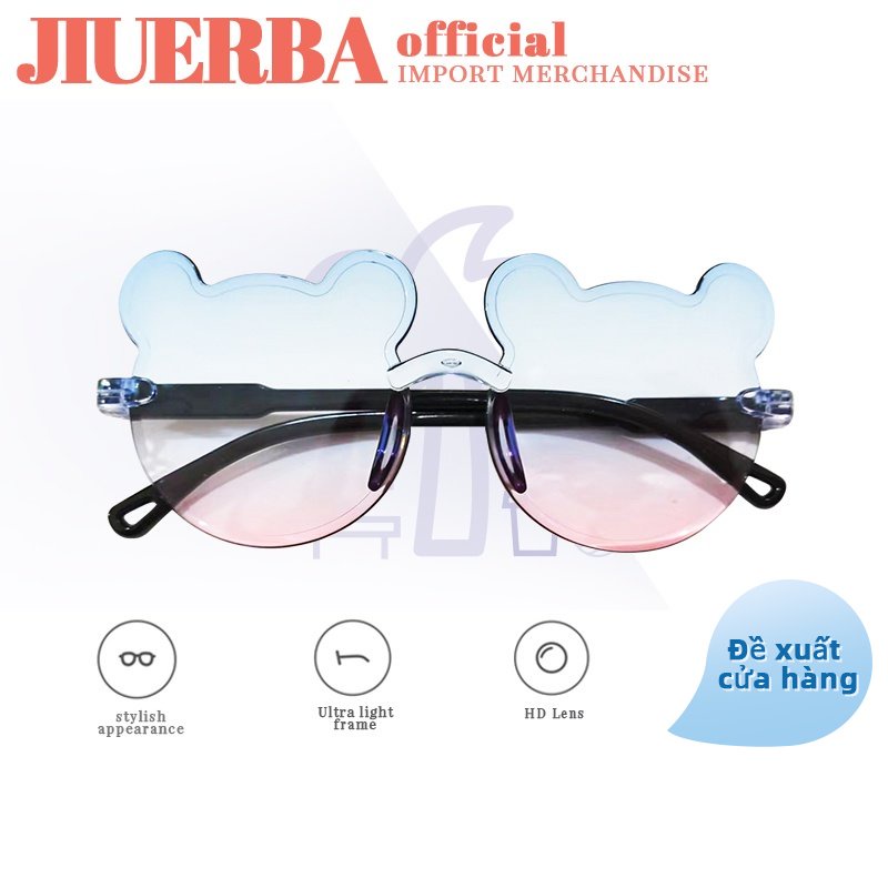 Kính mát JIUERBA chống tia uv400 kiểu dáng cổ điển thời trang cho bé
