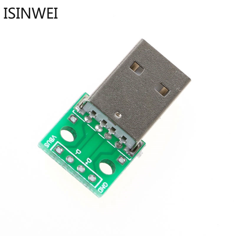 10pcs USB Male to DIP 2.54MM 4P DIP Adapter Board USB Adapter Plate