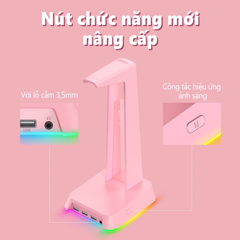 Giá đỡ tai nghe di động ONIKUMA ST-2 màu hồng có thể được sử dụng cho tai nghe
