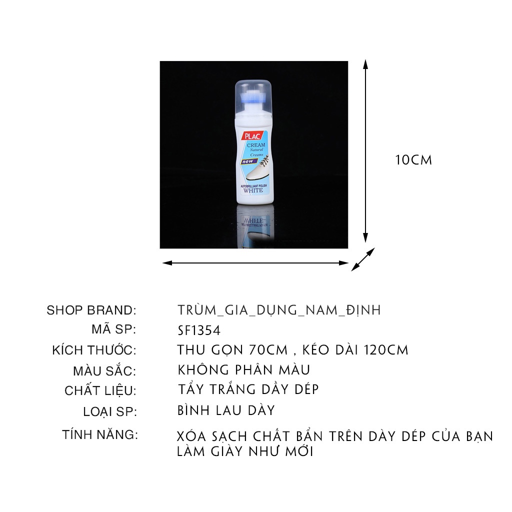 Lọ tẩy trắng giày dép túi xách PLAC dạng lọ mini dầu cọ mềm mại không làm xước đồ dùng SF1354