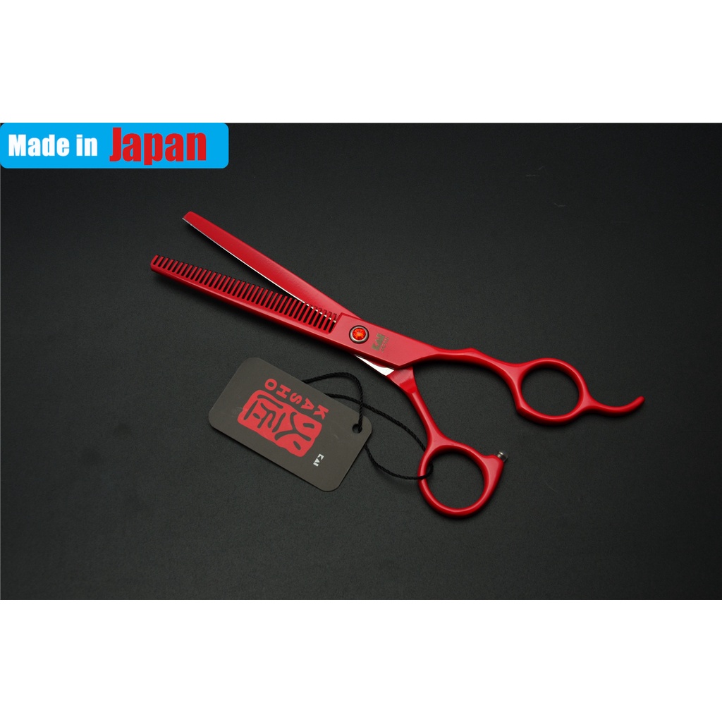 Bộ Kéo Cắt Tóc 7 Inch 440C Răng Đỏ Chuyên Dụng Cho Salon Nhật Bản