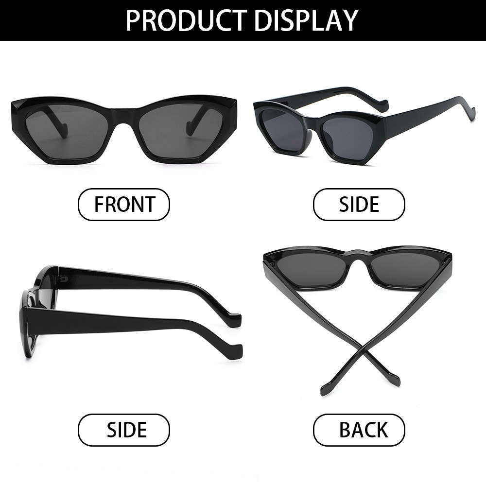 Kính Mát Gọng Chữ Nhật Chống Tia Uv 400 90s Phong Cách Cổ Điển Thời Trang Cho Nam Nữ