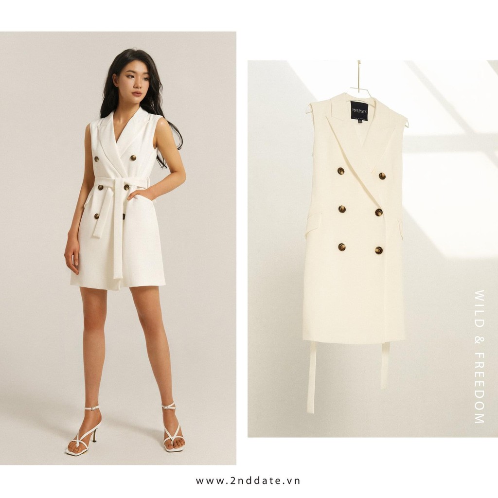 Váy liền Blazer Linen 2ND DATE BL016CW