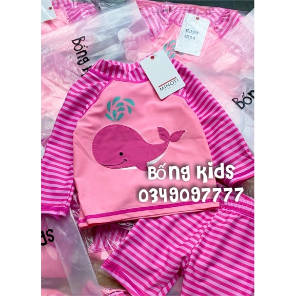Đồ Bơi Bé Gái Cá Heo Hồng Minoti