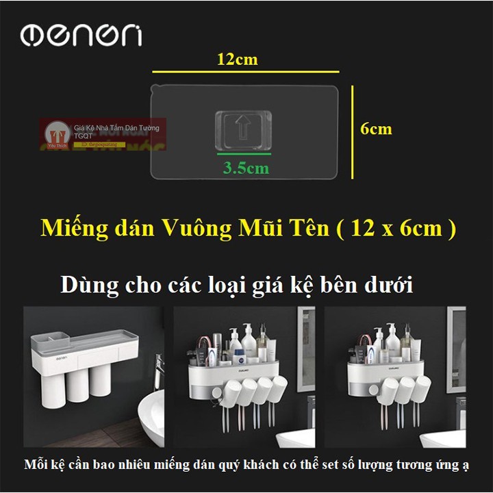 (++Xu) 1 miếng dán OENON thay thế - mua dự phòng mới cho giá kệ dán tường (TGQT)