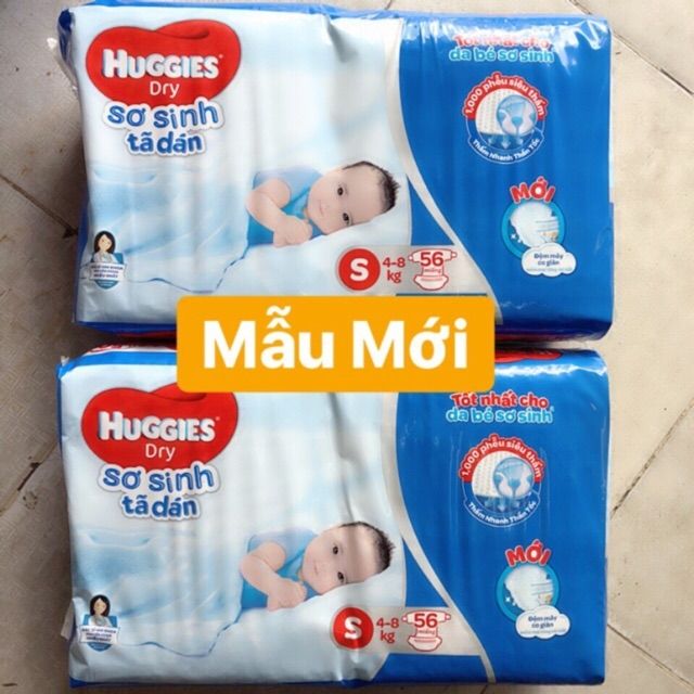 Bỉm - Tã dán sơ sinh Huggies S56 (4-8kg)