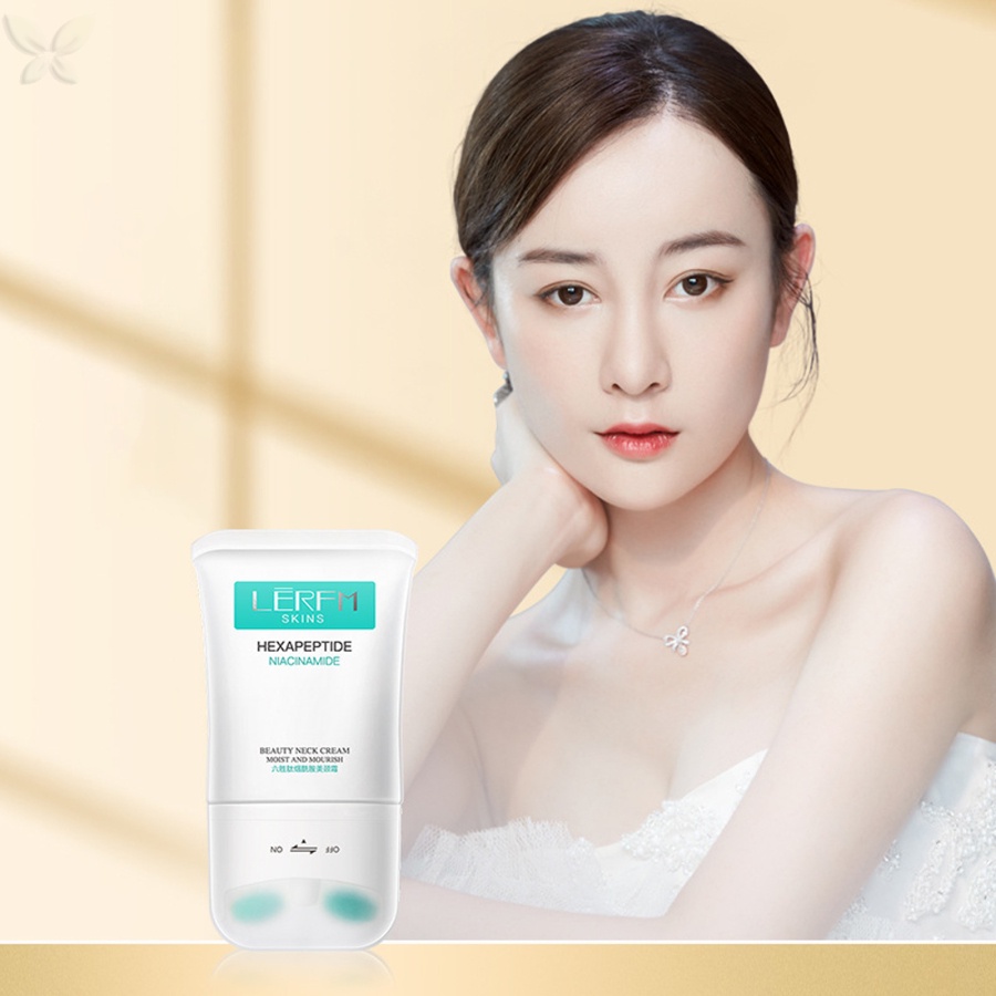 Kem dưỡng da cổ 6 peptide dưỡng ẩm nâng cơ làm mờ nếp nhăn thiết kế hai con lăn massage chăm sóc hiệu quả