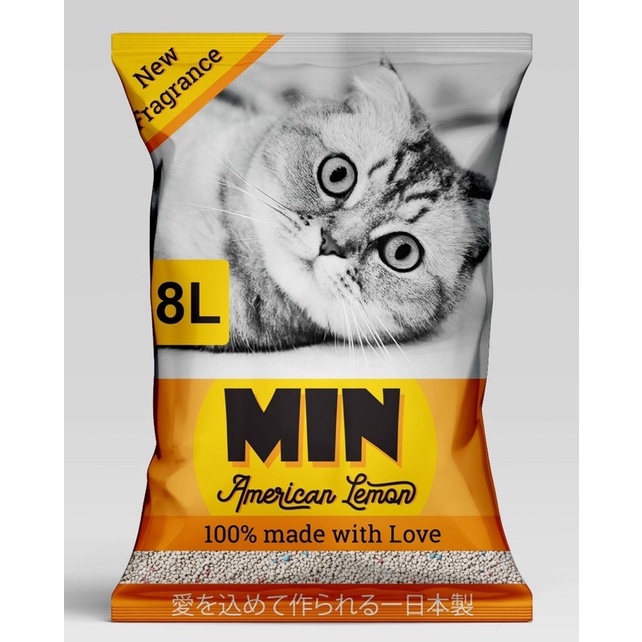 Cát vệ sinh cho mèo MIN 8L xuất sứ Nhật Bản