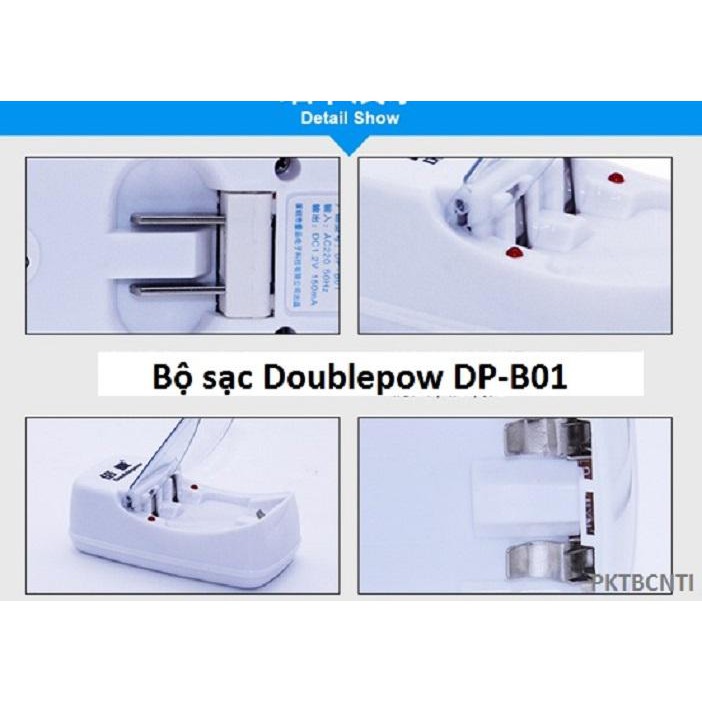 Sạc pin đa năng Doublepow DP-B01 và 2pin Doublepow AA 1200mAh