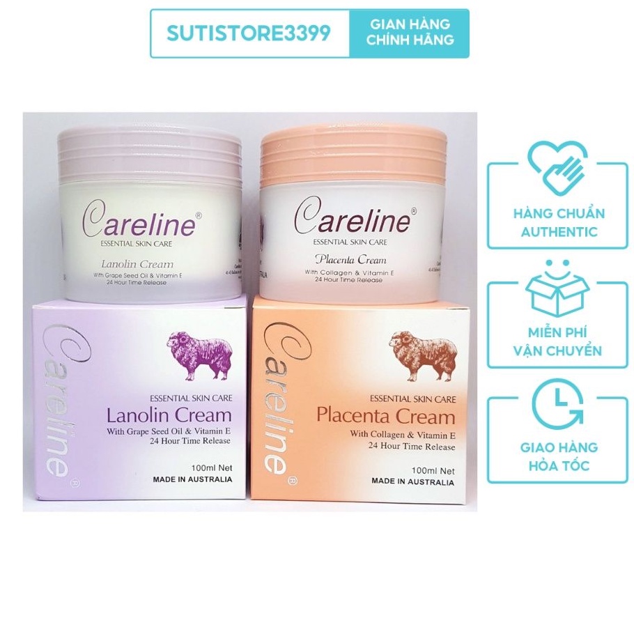 Kem cừu dưỡng da CARELINE tím và cam 100ml - xuất xứ Úc