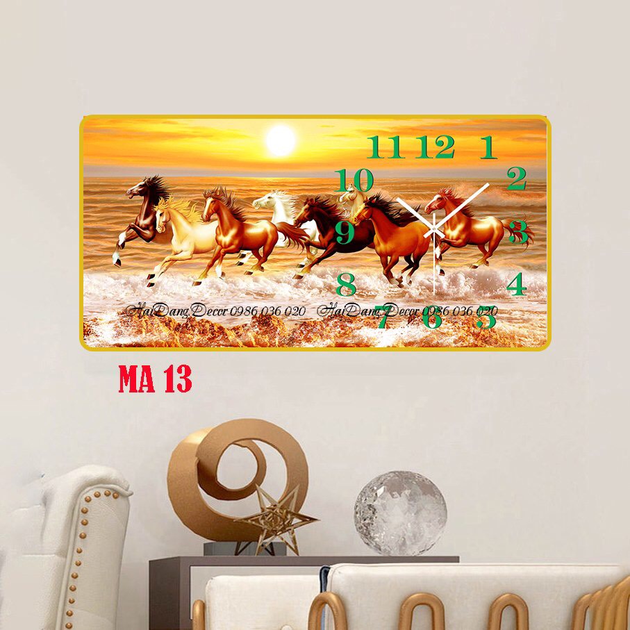 Tranh đồng hồ tráng gương 2 trong 1- hoàn thiện đầy đủ về chỉ việc treo, tặng pin và đinh móc treo