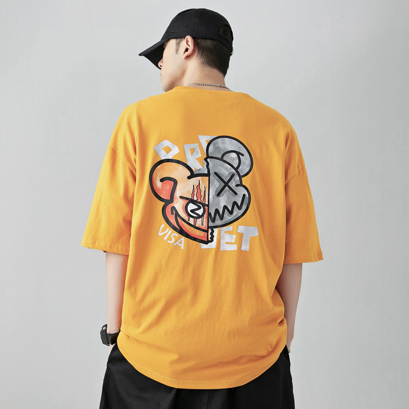 Áo thun tay ngắn thời trang phong cách hip hop năng động 2021 cho nam