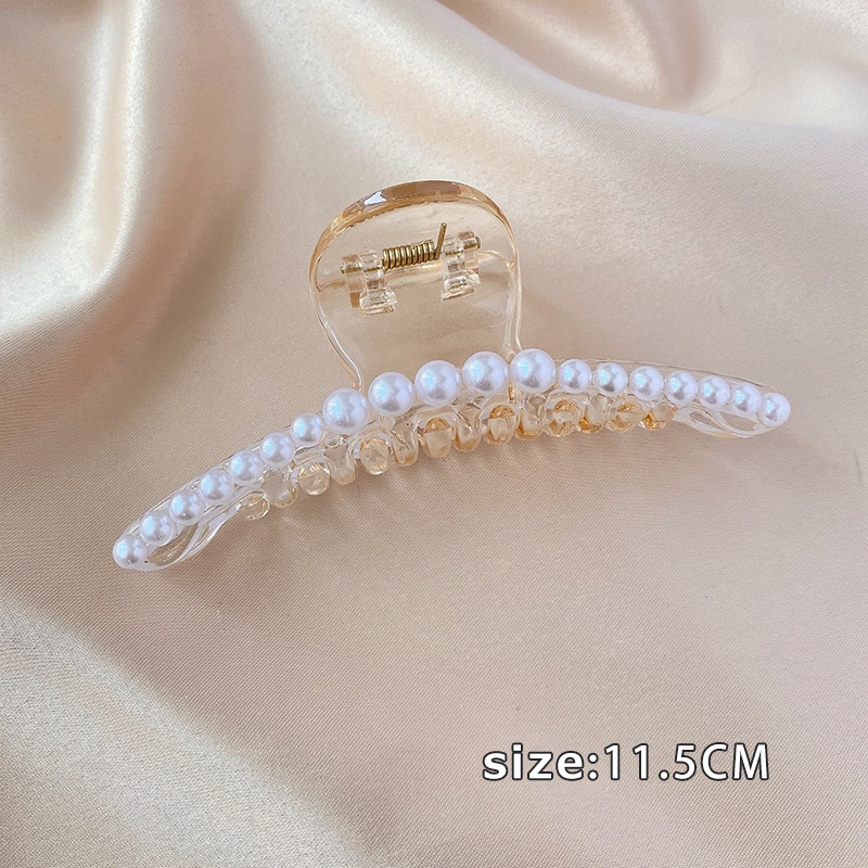 Kẹp tóc đính ngọc trai nhân tạo thiết kế đơn giản và tinh tế phong cách Hàn Quốc cho nữ