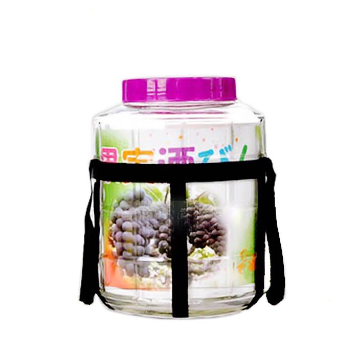 Bình thủy tinh đựng nước nắp tím 35l dây dù