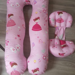 Combo Gối U bà bầu và gối nơ kê lưng đỡ bụng bà bầu