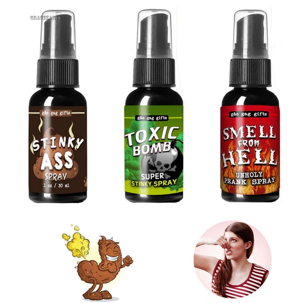 【GRCEKRIN】30ML Novelties Liquid Fart Gag Prank Joke Spray Can Stink Bomb Smelly Stinky-Gas