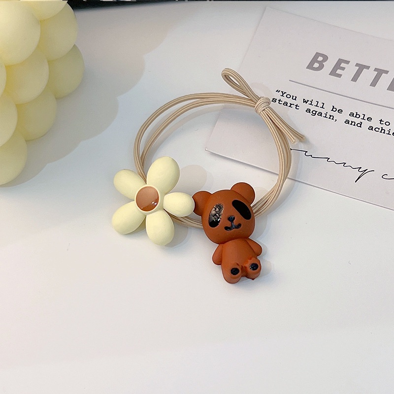 [SÉT 10 #DÂY] Dây buộc cột tóc co giãn họa tiết đính thỏ/sọc stick/hoa phong cách Hàn Quốc thời trang mùa hè cho nữ GC02