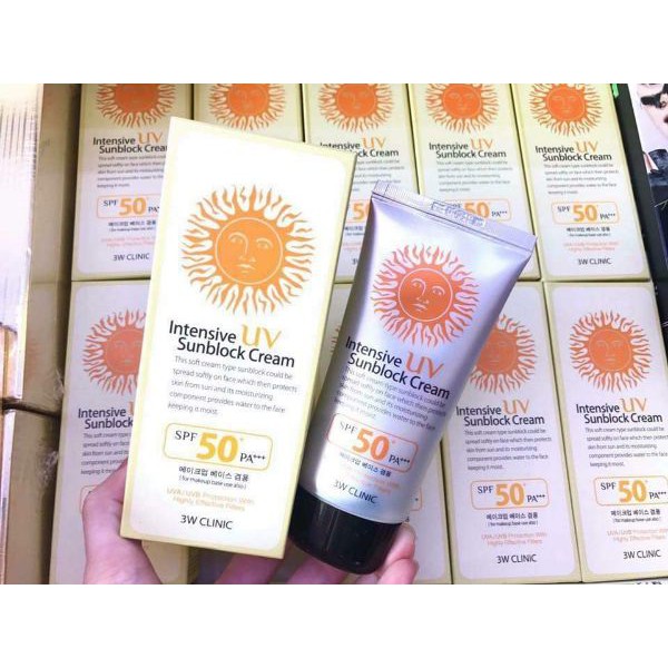 Kem Chống Nắng 3W Clinic Intensive UV Sunblock Cream SPF50+/ PA+++