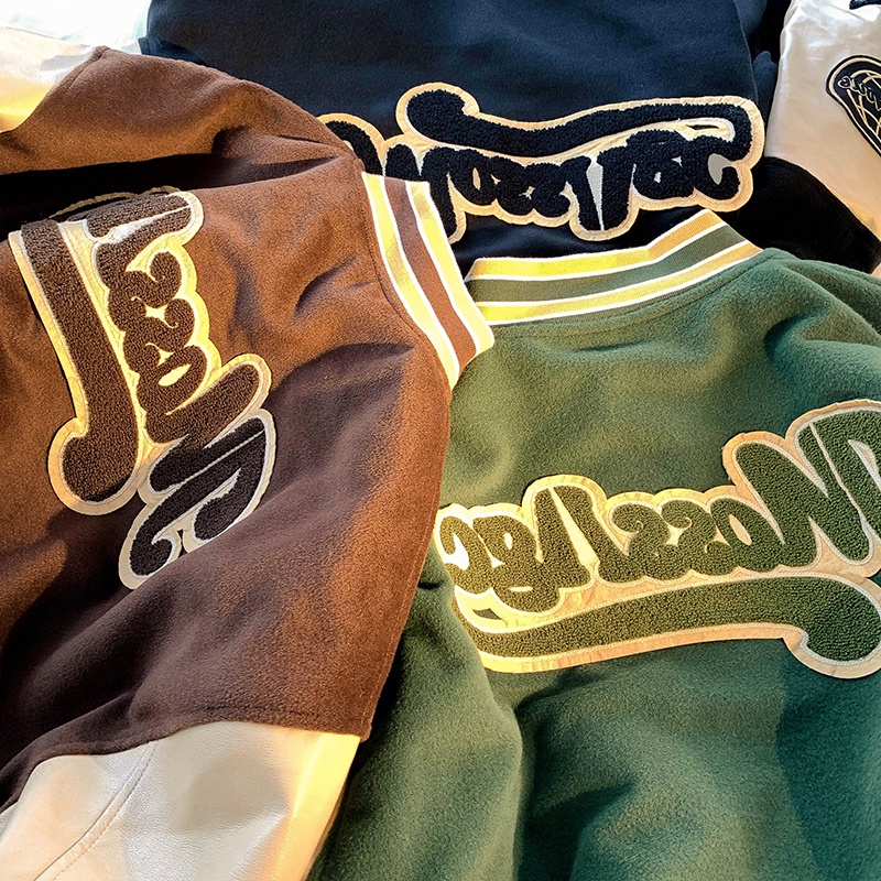 Áo Khoác Bóng Chày Dáng Rộng Phong Cách Hiphop Thời Trang