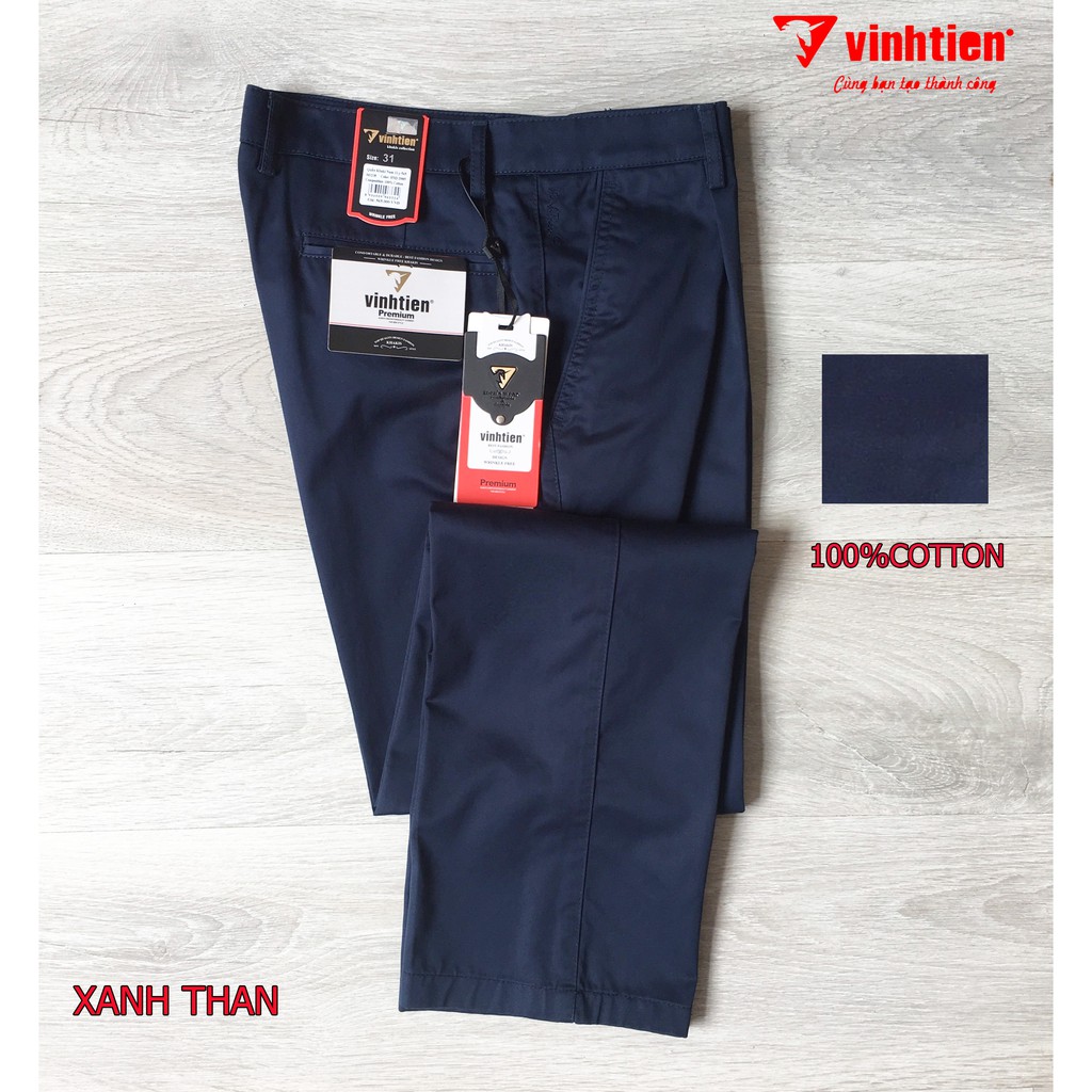 Quần kaki 1Ly Vĩnh Tiến 100% Cotton Dành Cho Trung Niên KK565