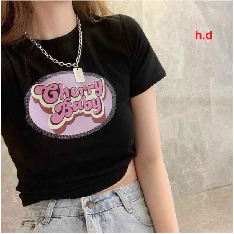 Áo Croptop nữ ôm body tay ngắn Chery Candy❤️chất bodip cá tính, sexy, năng động thời trang Hè 202