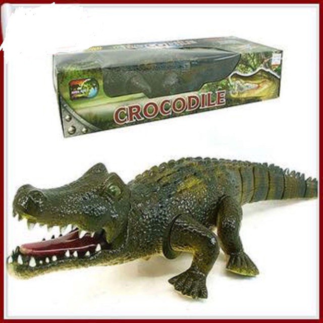 Cá sấu chạy pin có nhạc di chuyển được phát ra âm thanh cho bé