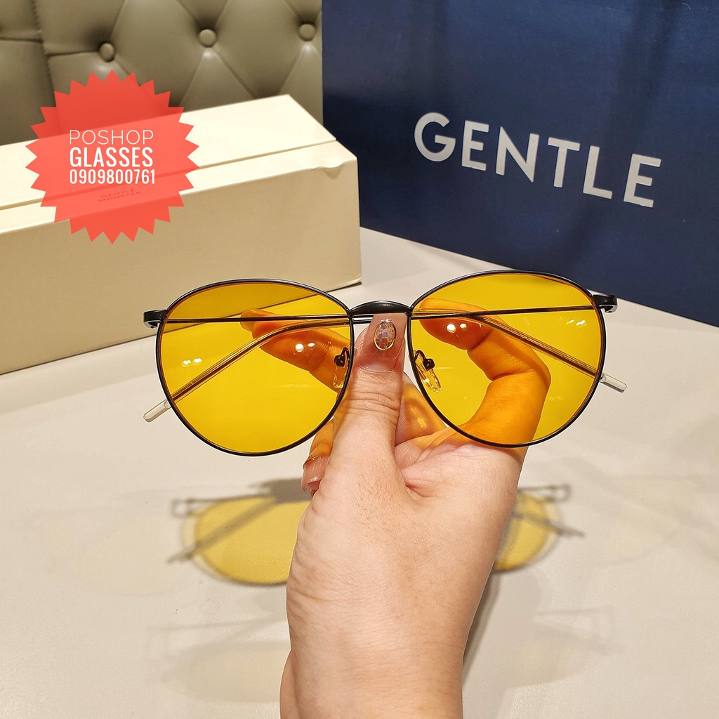 Mắt Kính râm nam nữ gọng tròn kim loại kính mát vàng cam FULLBOX HÃNG cao cấp chống tia UV thời trang Hàn Quốc đi đêm | BigBuy360 - bigbuy360.vn