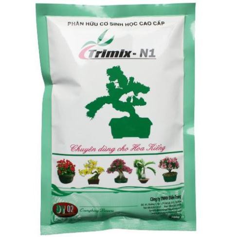 Phân bón hữu cơ sinh học Trimix N1 tốt cây xanh lá - dạng viên tan chậm (gói 700g)