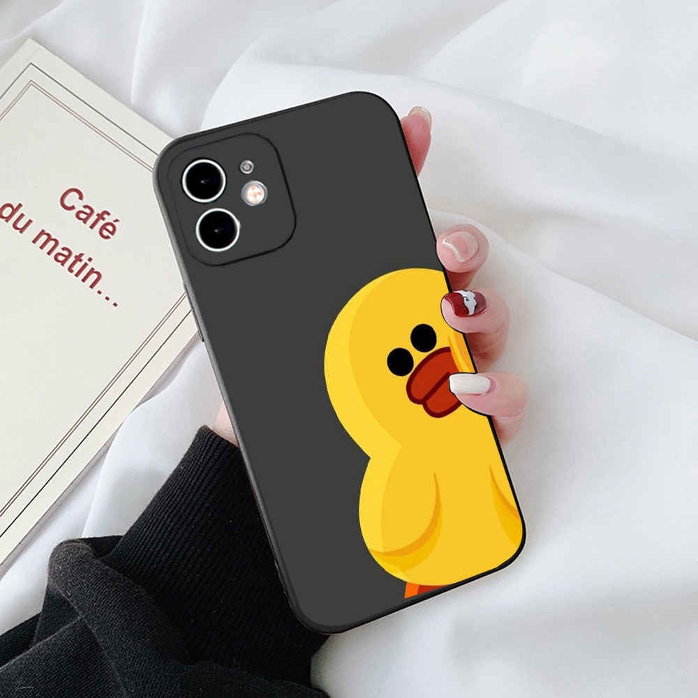 Ốp Lưng Iphone TPU Cạnh Vuông Couple Duck, BVC Iph6/6plus/6s/6splus/7/7plus/8/8plus/x/xs/11/12/pro/13/promax