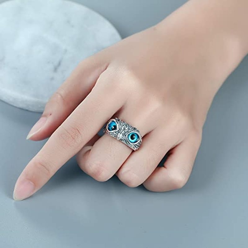 Nhẫn hở hình chim cú phong cách cổ điển thời trang cho nam và nữ