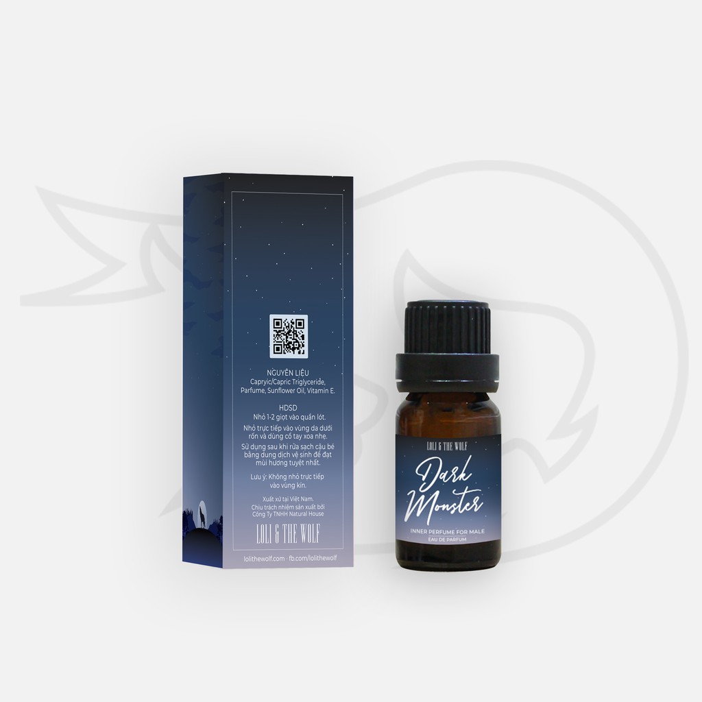 Nước hoa vùng kín dành cho nam Dark Monster chai 10ml - LOLI & THE WOLF | Thế Giới Skin Care