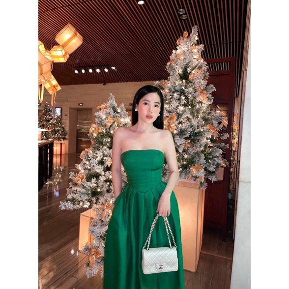 Đầm xoè cúp ngực tùng xếp ly