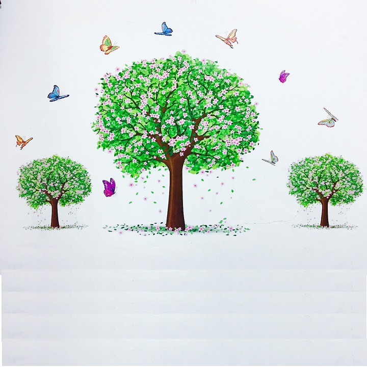 Decal dán tường vườn táo