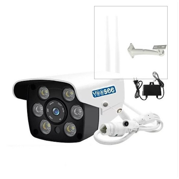 Camera YOOSEE 6 Đèn LED 2 Anten 2.0 Full HD Wifi Ngoài Trời  - Camera Quan Sát Chống Trộm Quay Đêm Có Màu