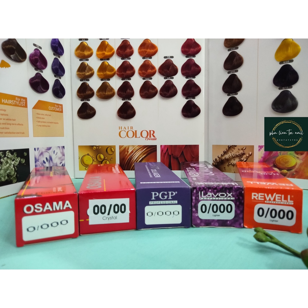 0000 Màu nhuộm Lavox, Rewell, PGP, Osama, Osaka- Trường Thọ, TĐ