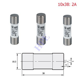 Cầu chì sứ 10x38 - hộp 10 cái