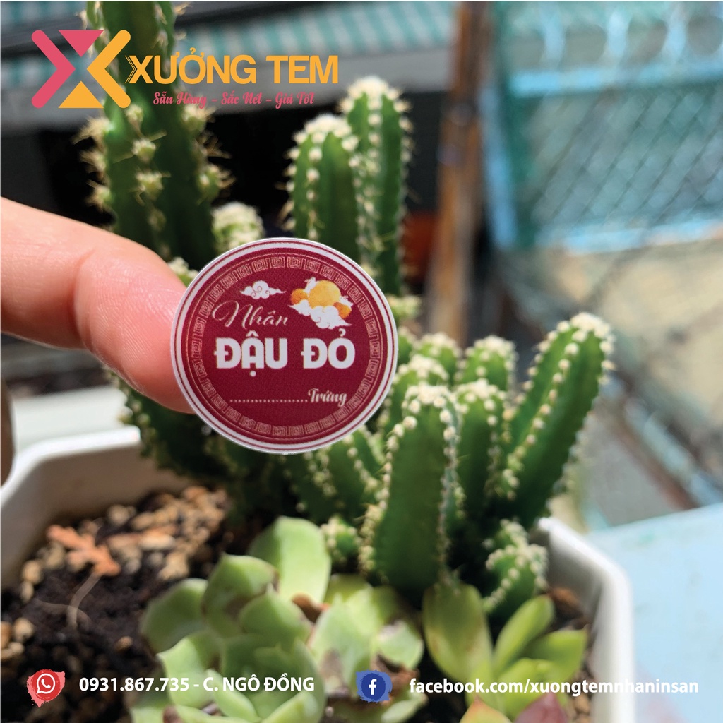 500 Tem Nhân Bánh Trung Thu 2.6 cm - Mẫu mới 2022