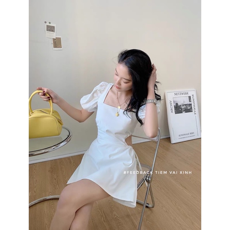Đầm Trắng Dự Tiệc 🍊[Tiệm Vải Xinh]🍊 Váy Đầm Dự Tiệc Trắng Hở Lưng Quyến Rũ - Hàng Quảng Châu Cao Cấp | BigBuy360 - bigbuy360.vn
