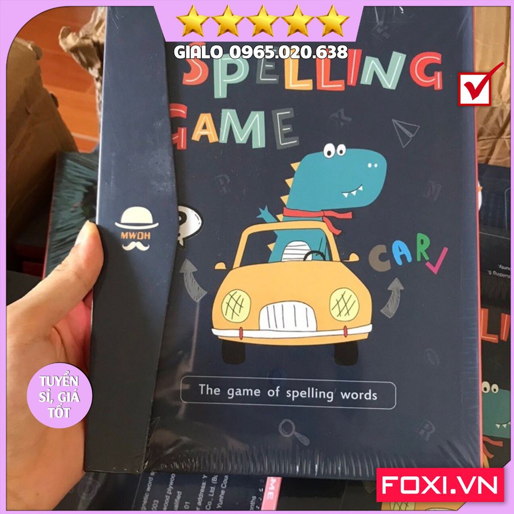 Bộ sách học vần Spelling Game-Sách giáo dục đầu đời cơ bản Foxi-giúp bé yêu phát triển não bộ 1 cách toàn diện-thông min