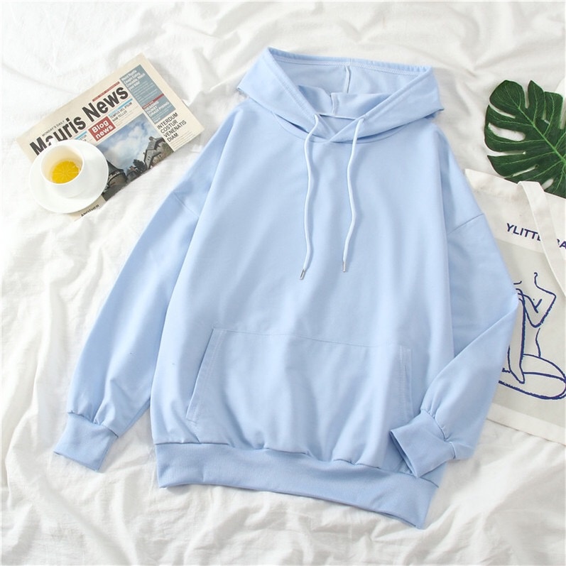 ZHELIHANGFEI Áo len tay dài chất liệu trùm đầu - áo dáng rộng đa năng phong cách hoang dã