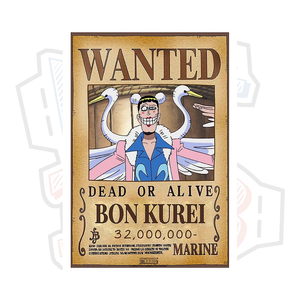 Poster truy nã Bon Kurei (MR2) - One Piece