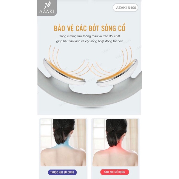 Máy Massage Vai Cổ Thông Minh Hàng Chính Hãng AZAKI AZ-N109 Plus Chất Lượng Cao (Giá Tốt)