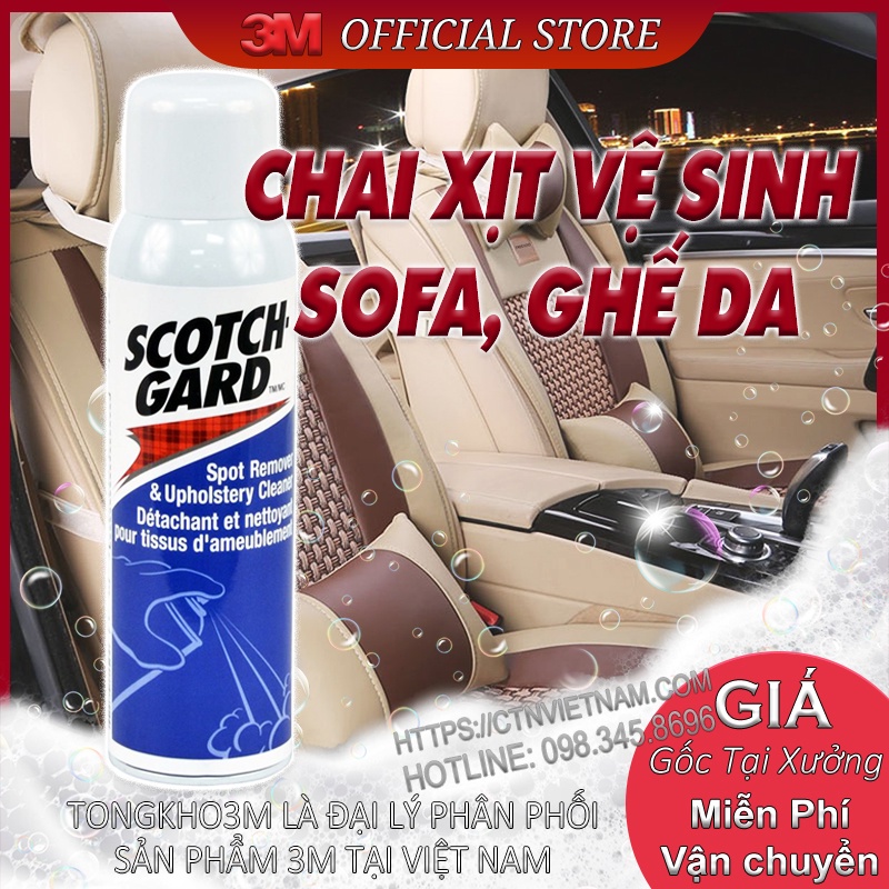 Chai Xịt Vệ Sinh Sofa, Vệ Sinh Ghế Da, Ghế Nỉ Tại Nhà 3M Scotchgard Spot Remover