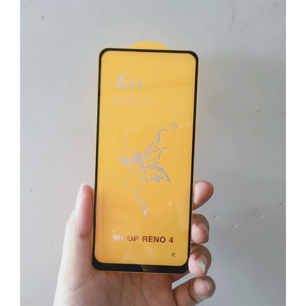 Kính cường lực oppo Reno 4 full màn hình 6d thiên thần cao cấp, siêu bền